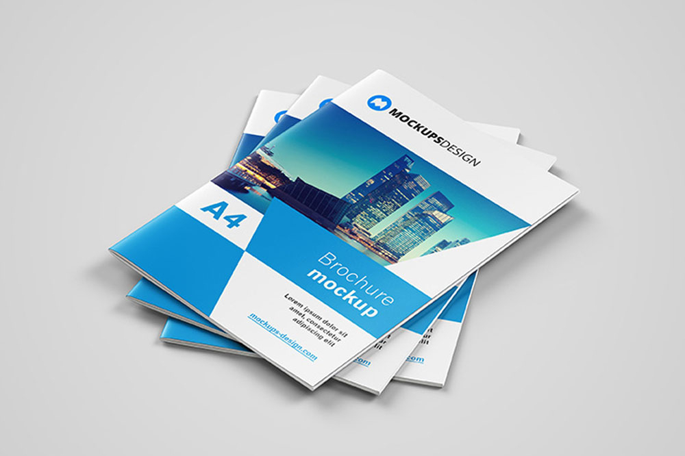 Free A4 Company Profile Brochure Mockup PSD