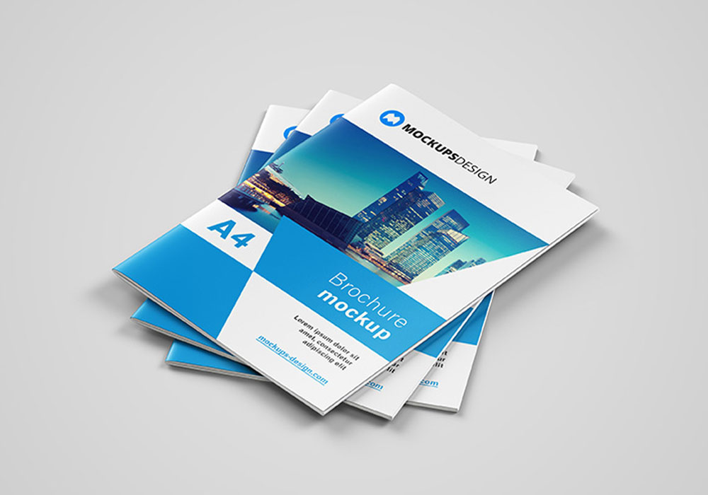 Free A4 Company Profile Brochure Mockup PSD
