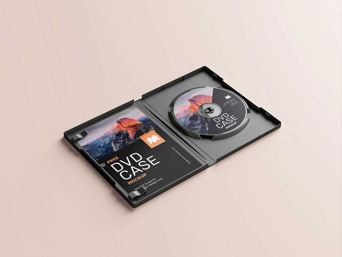 Free DVD Box Disc Case Mockup PSD