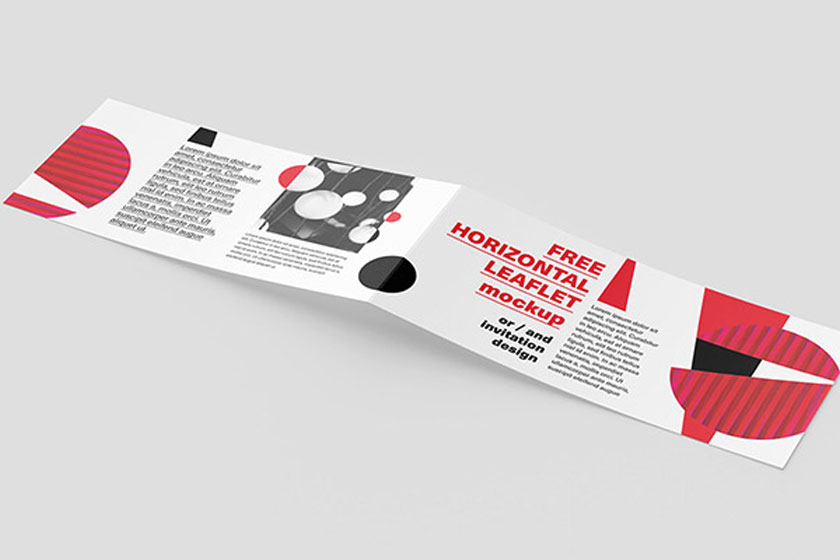 Free Horizontal DL Leaflet Flyer Mockup PSD
