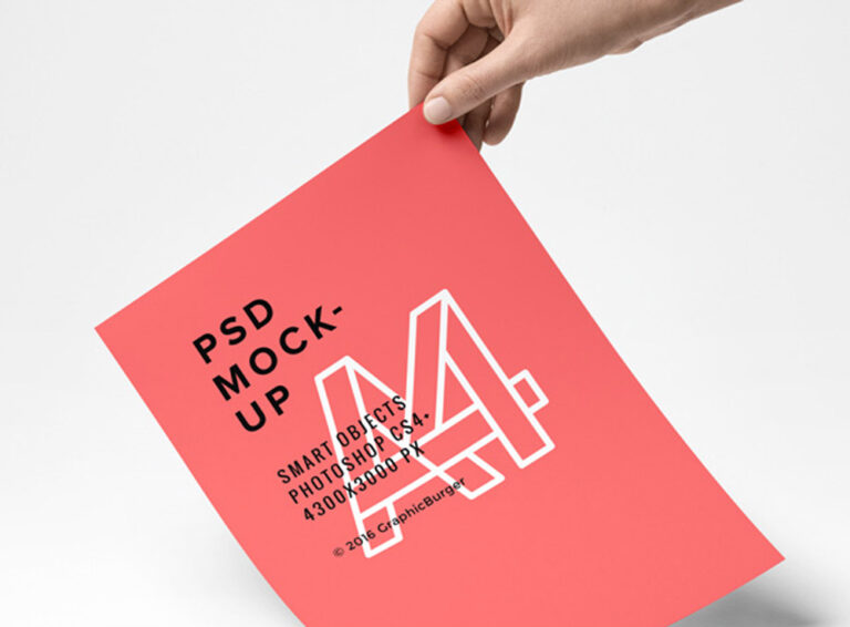 Free A4 Paper Mockup PSD | Mockupful