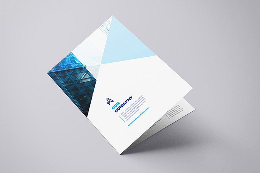 Free A4 Bifold Flyer Mockup