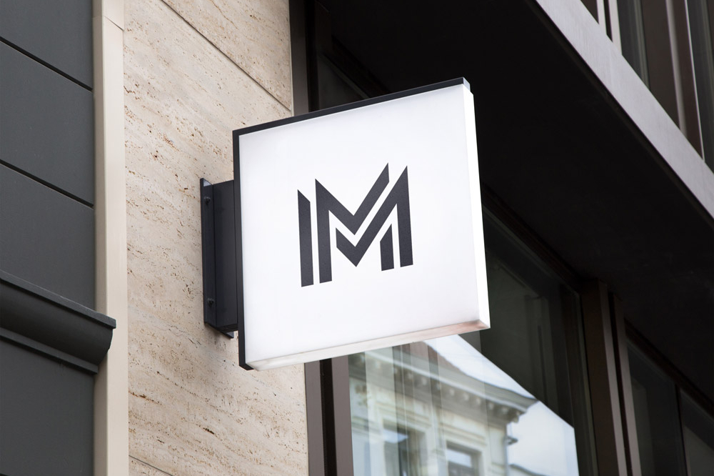 Free Hanging Shop Sign Mockup PSD