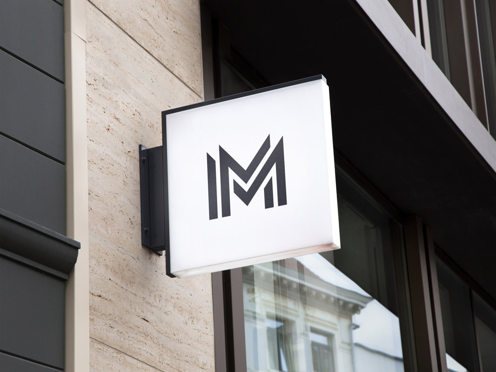 Free Hanging Shop Sign Mockup PSD