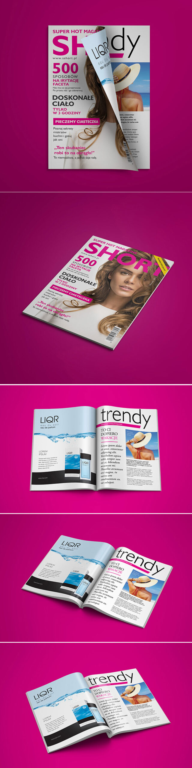 Free Glossy Magazine Mockup PSD