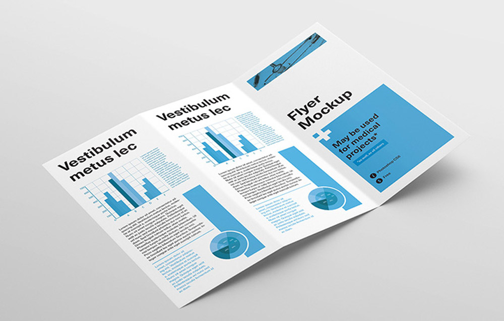 Free Tri Fold Flyer Mockup PSD