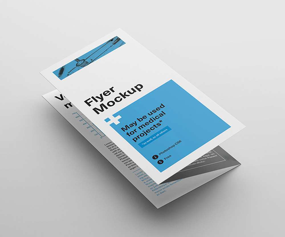 Free Tri Fold Flyer Mockup PSD