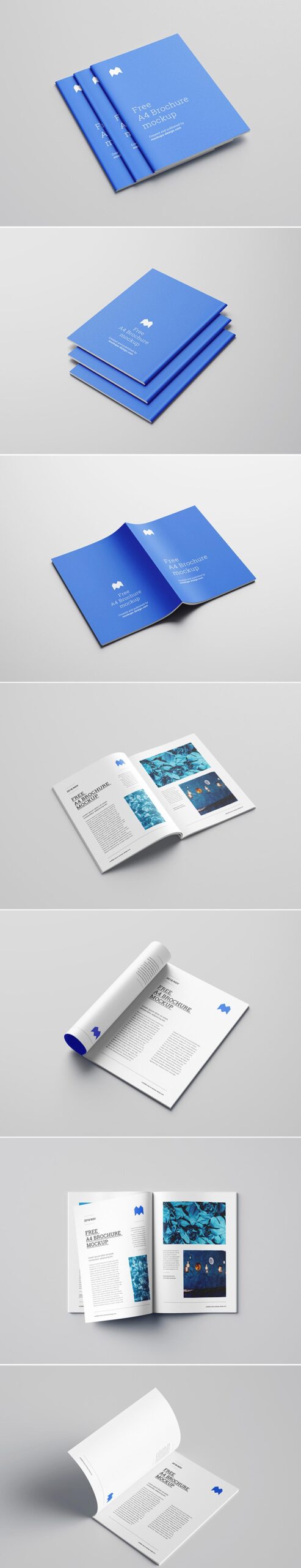 Free A4 Brochure Mockup PSD