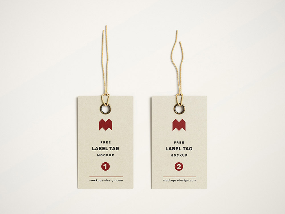 Free Hang Tag Clothing Label Mockup PSD
