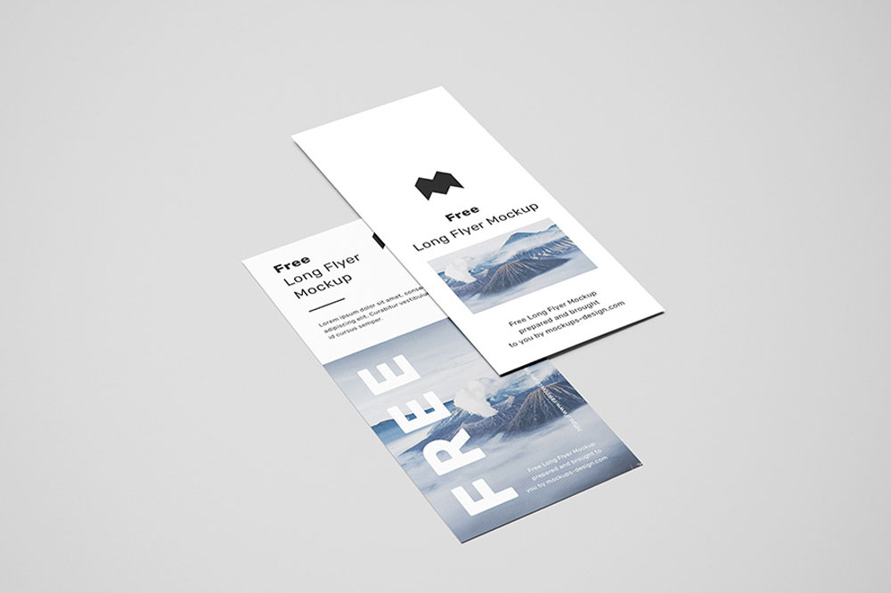 Free Long Flyer Mockup PSD