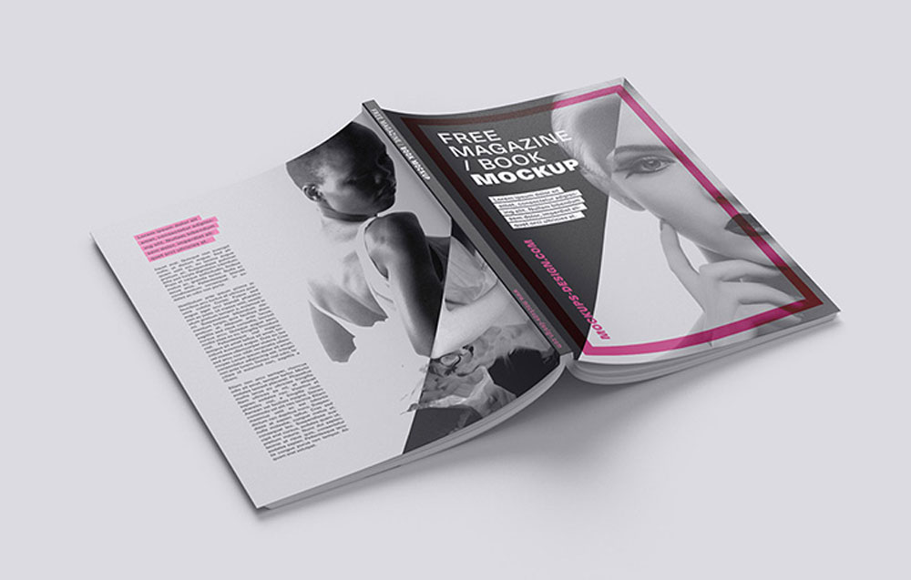 Free Magazine Mockup PSD