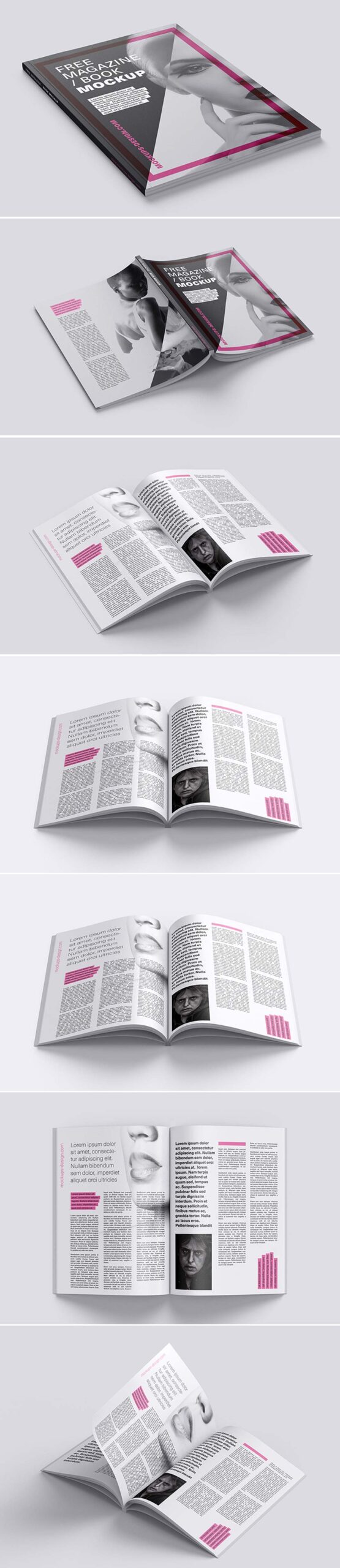 Free Magazine Mockup PSD