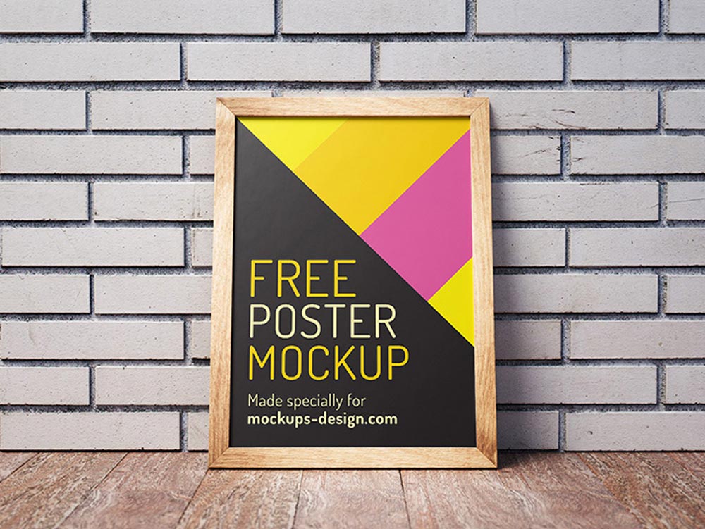 Free Photo Frame Poster Mockup PSD