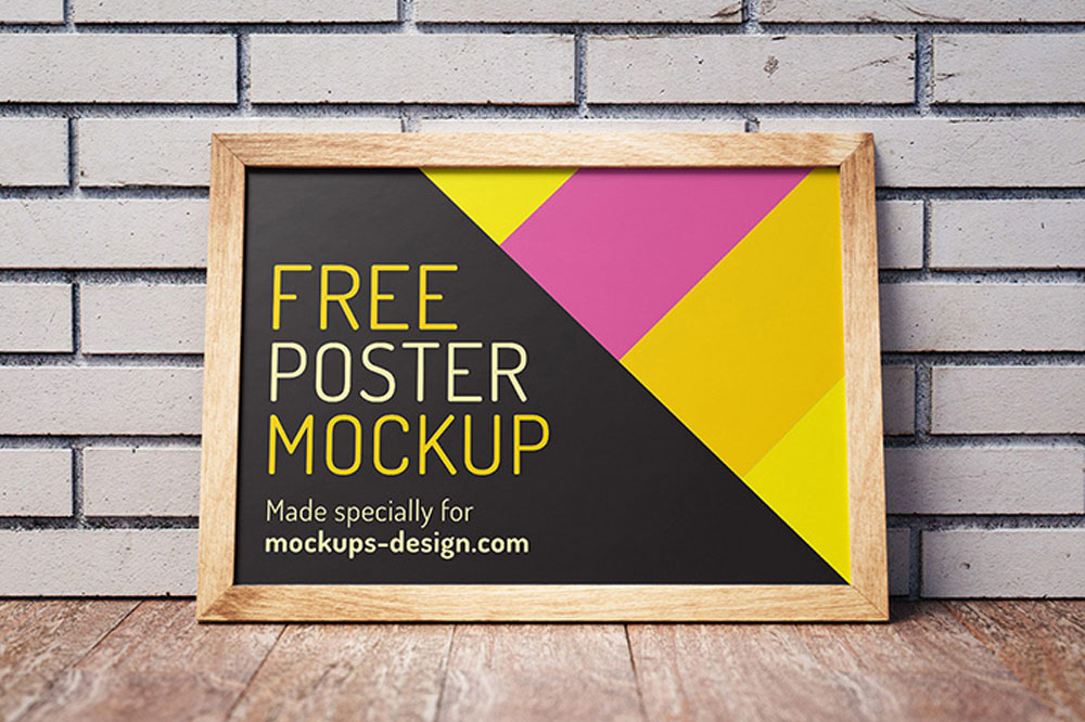 Free Photo Frame Poster Mockup PSD