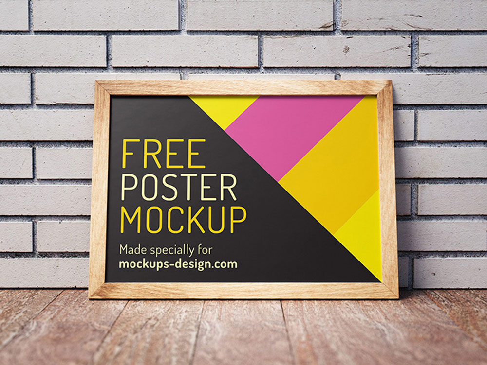 Free Photo Frame Poster Mockup PSD