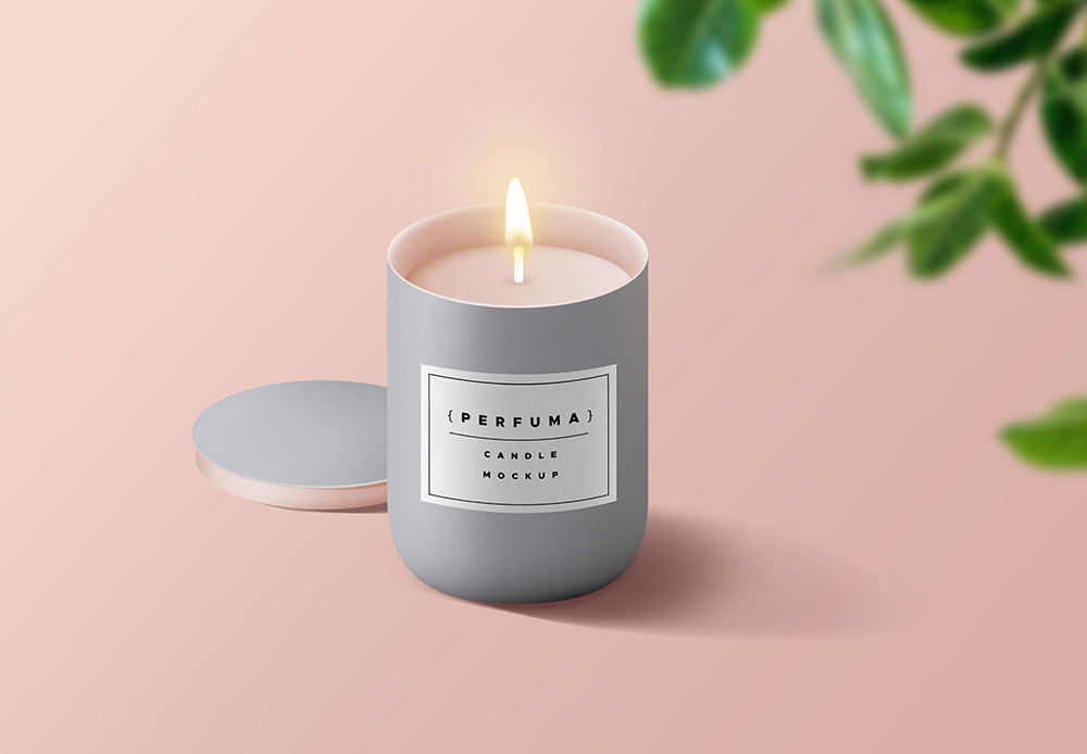 Free Wax Tin Candle Jar Mockup PSD