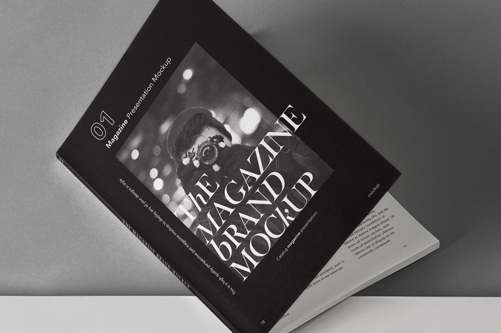Free Catalog Magazine Mockup PSD