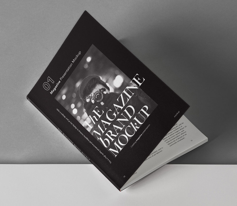Free Catalog Magazine Mockup PSD