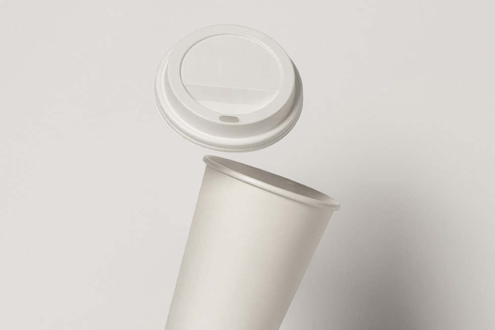 Free Gravity Paper Hot Cup Mockup