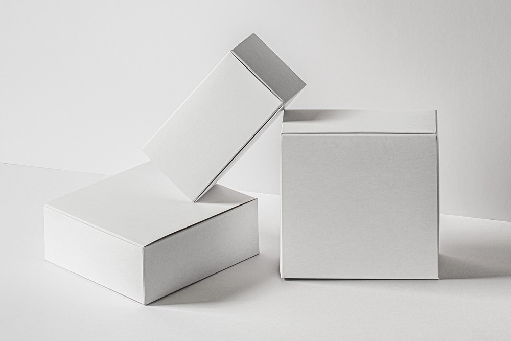 Free Packaging Branding Boxes Mockup PSD