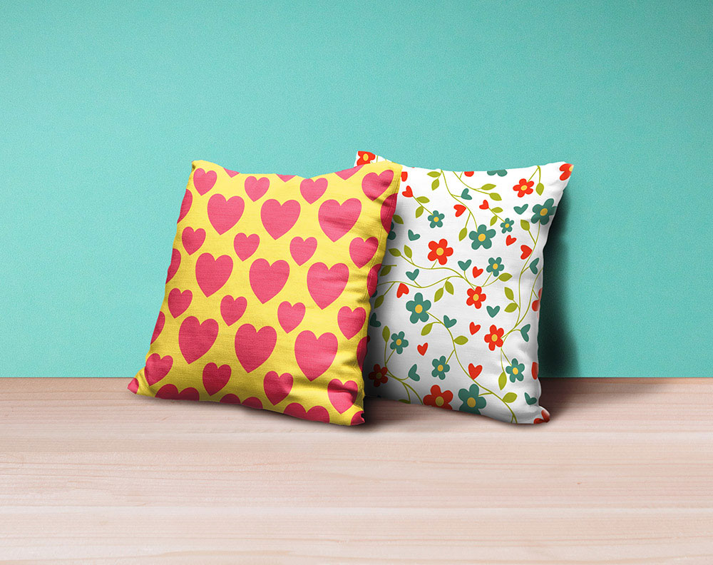 Free Square Pillow Mockup PSD