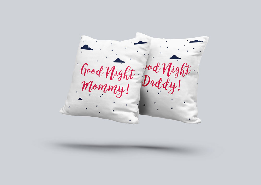 Free Square Pillow Mockup PSD