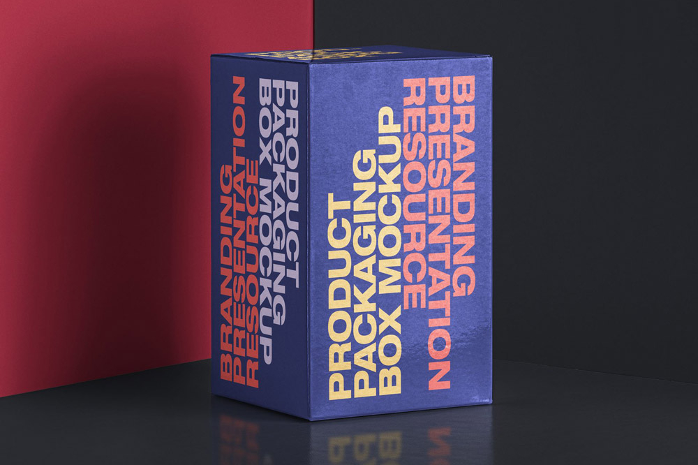 Free Rectangular Packaging Box Mockup PSD