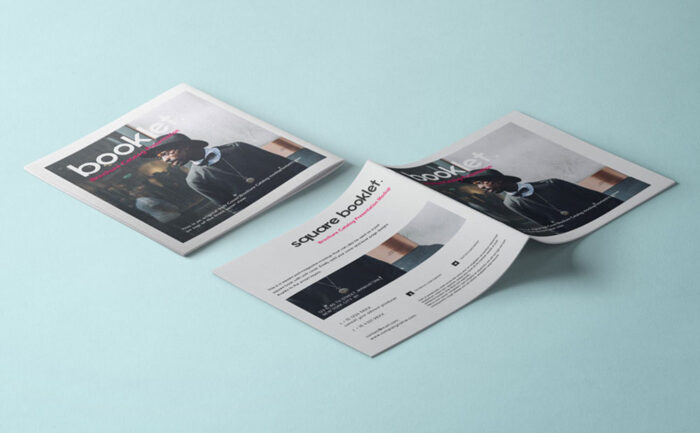Free Square Booklet Brochure Mockup PSD | Mockupful
