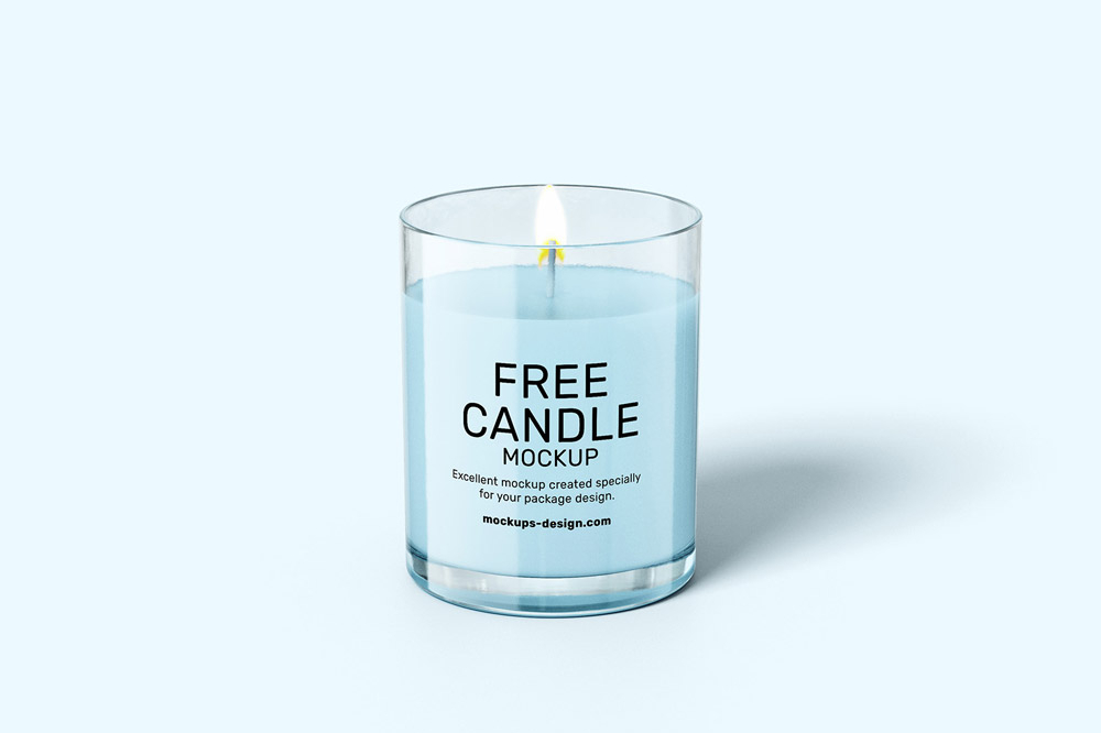 Free Scented Candle Jar Mockup PSD