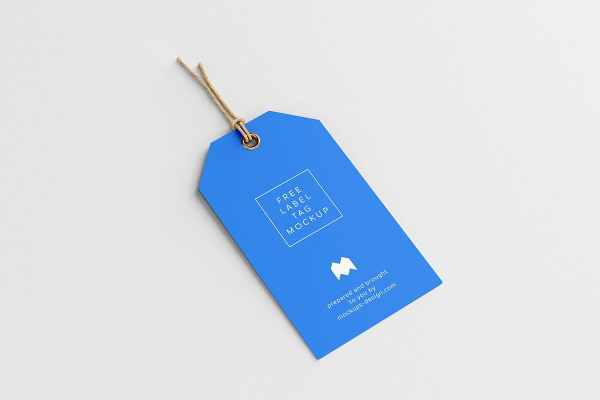Free Minimalistic Label Tag Mockup PSD
