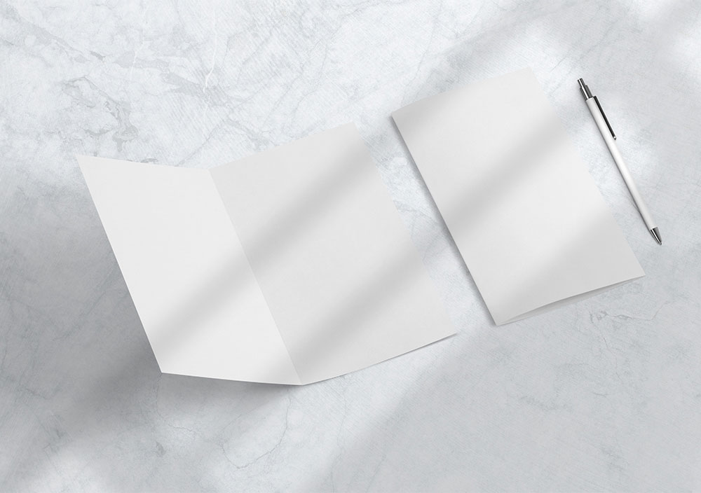 Free Simple Bi-Fold Brochure Mockup PSD