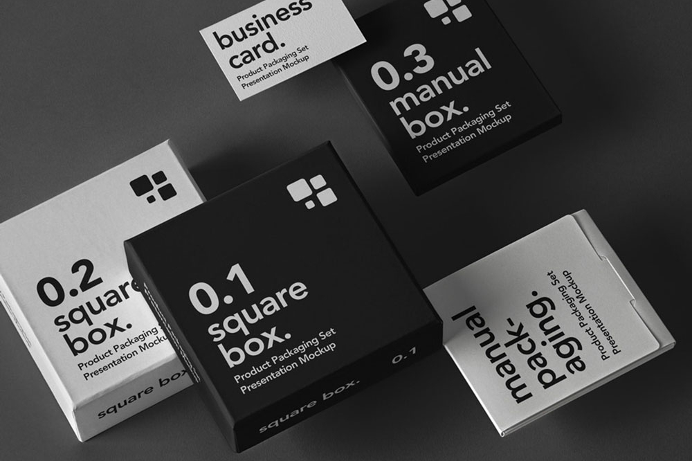 Free Product Packaging Box Mockup PSD