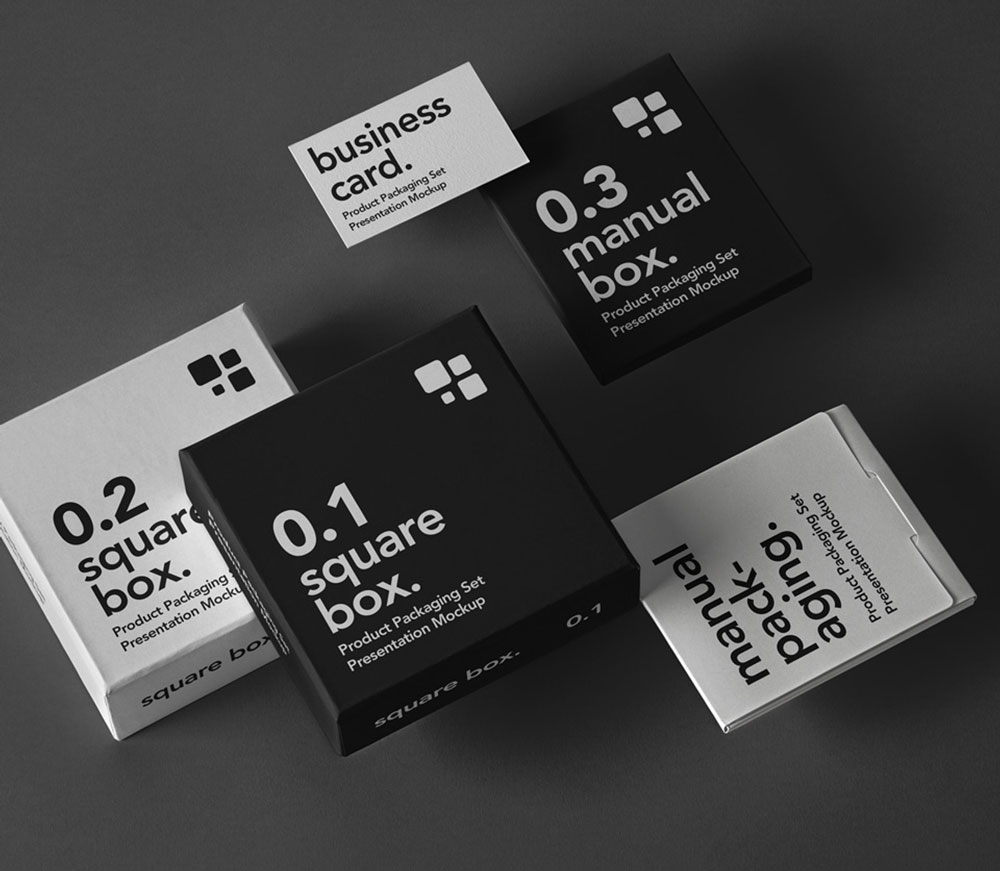 Free Product Packaging Box Mockup PSD