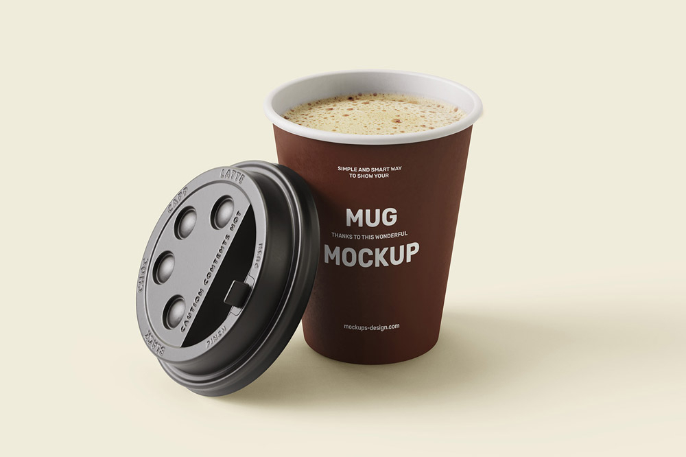 Free Paper Coffee Cup Mockup PSD