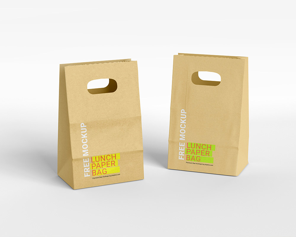 Free Kraft Paper Bag Mockup PSD