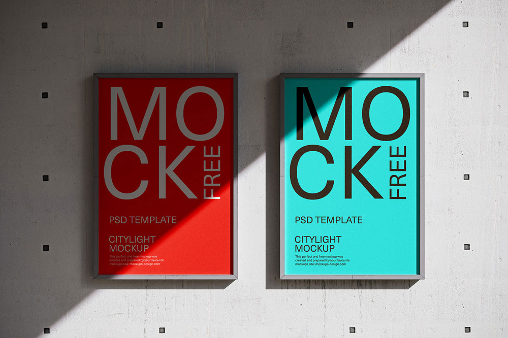 Free Outdoor Poster Mockup PSD