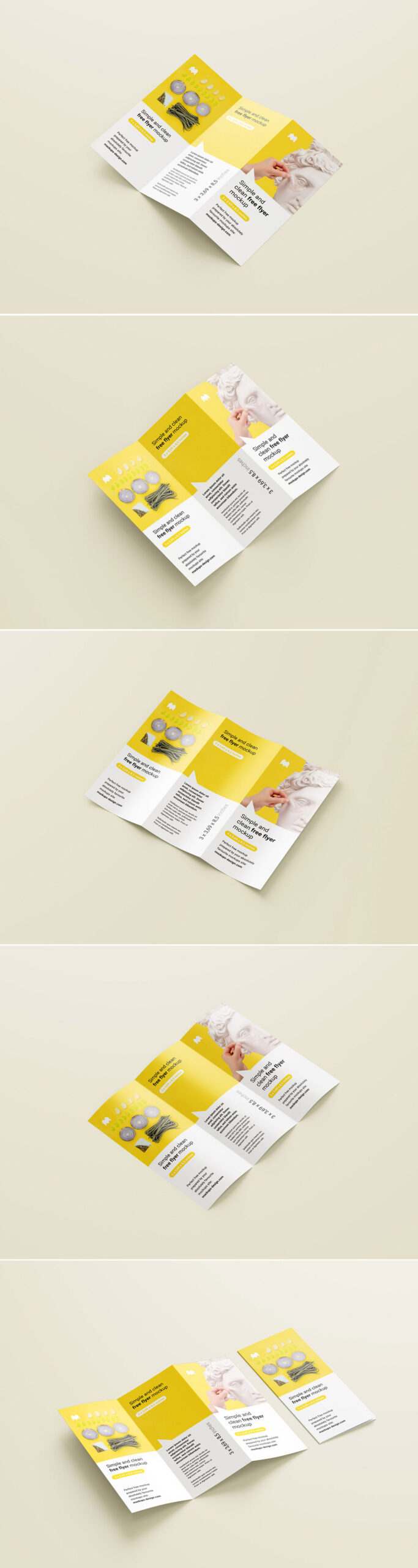 Free US Tri-Fold Flyer Mockup PSD