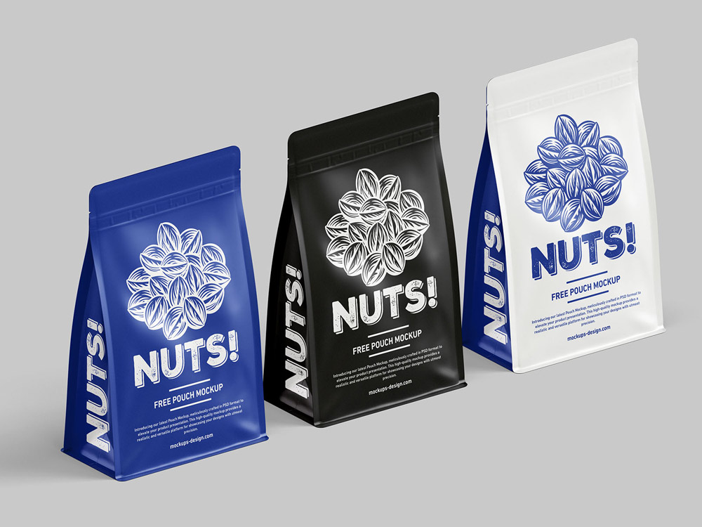 Free Stand-Up Pouch Mockup PSD