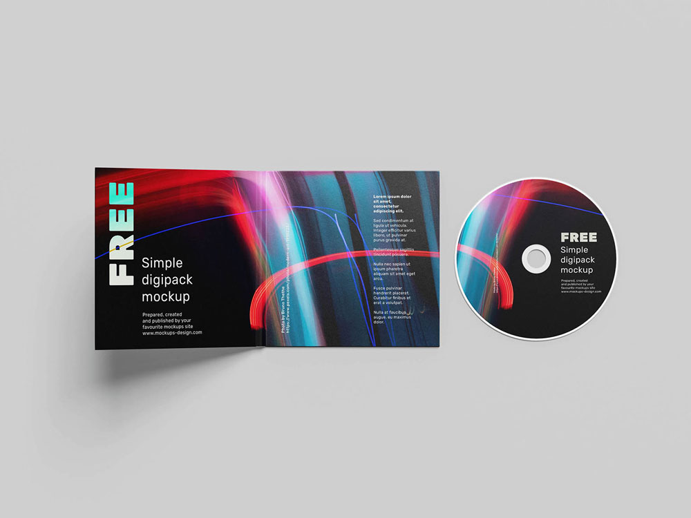 Free CD DVD Digipack Mockup PSD