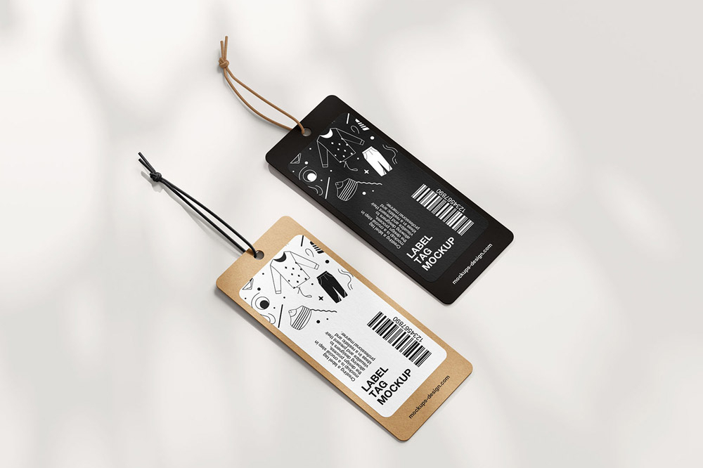 Free Kraft Swing Tag Mockup PSD