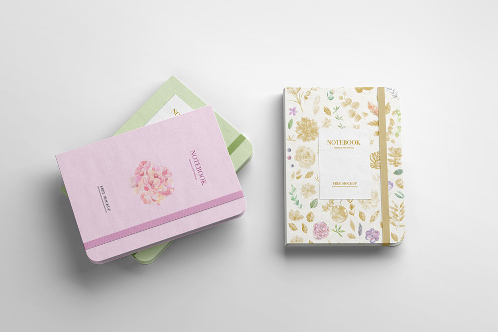 Free Paper Personal Notebook Mockup PSD