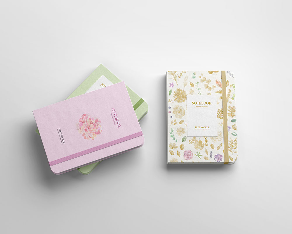 Free Paper Personal Notebook Mockup PSD