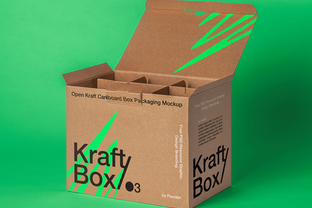 Free Cardboard Carton Box Mockup PSD