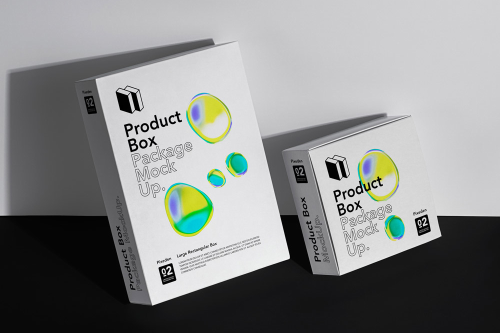 Free Product Packaging Boxes Mockup PSD