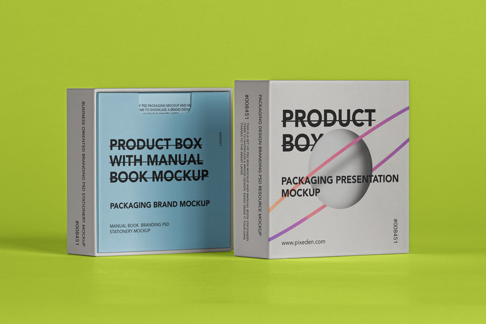 Free Packaging Product Box Mockup PSD