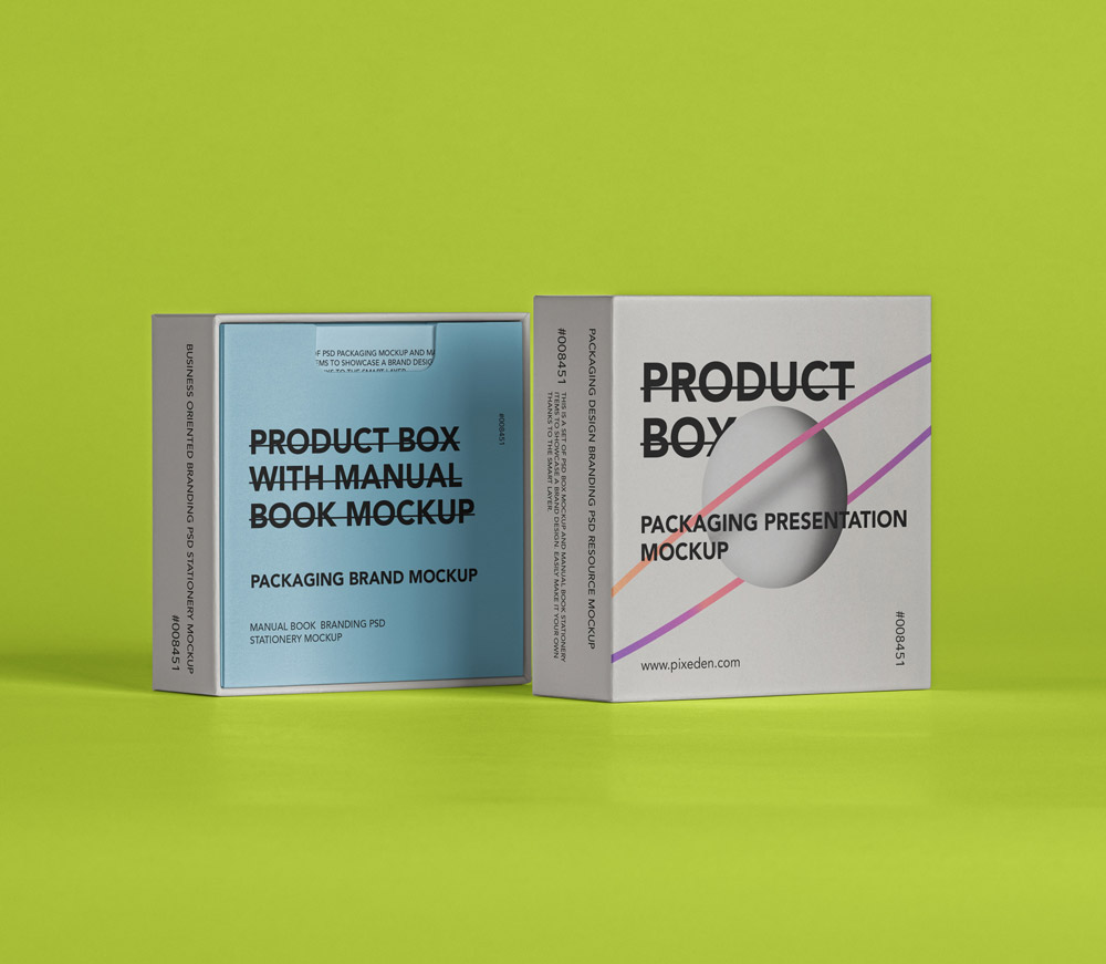 Free Packaging Product Box Mockup PSD
