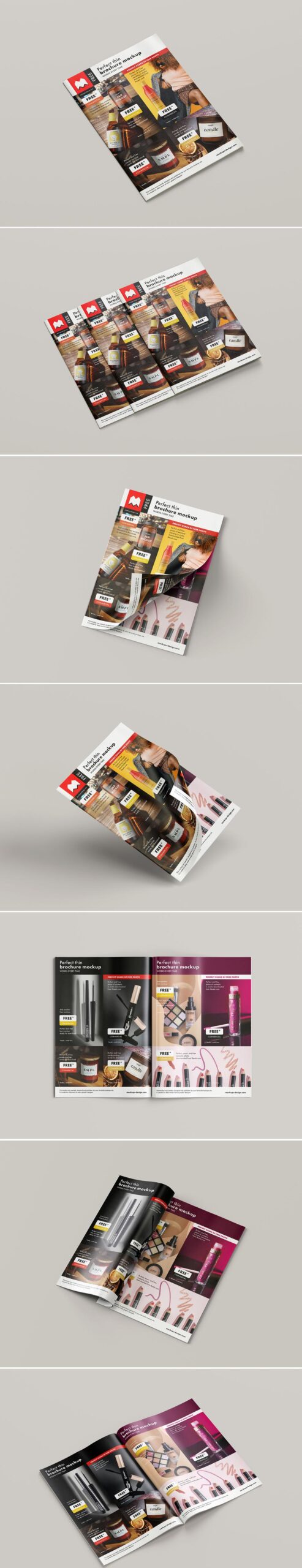 Free Thin Magazine Mockup PSD