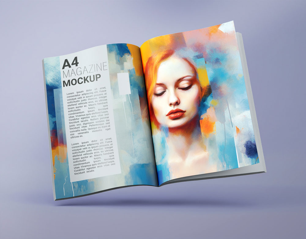 Free Page Magazine Mockup PSD