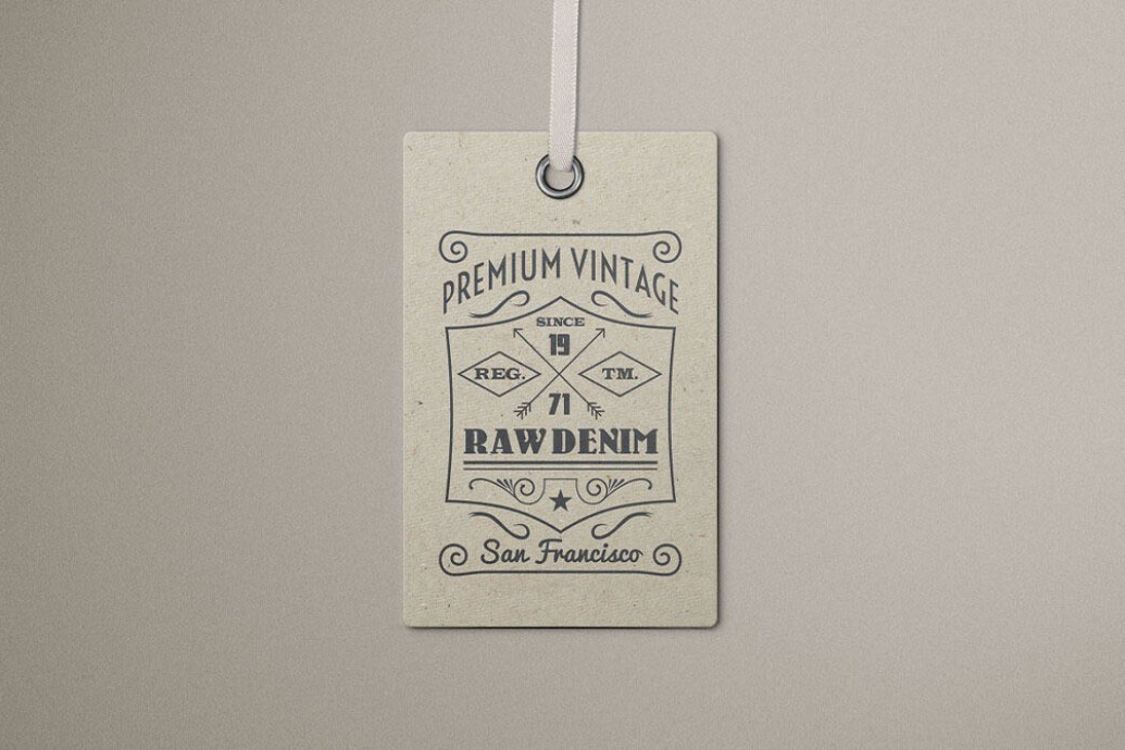 Free Apparel Label Tag Mockup PSD