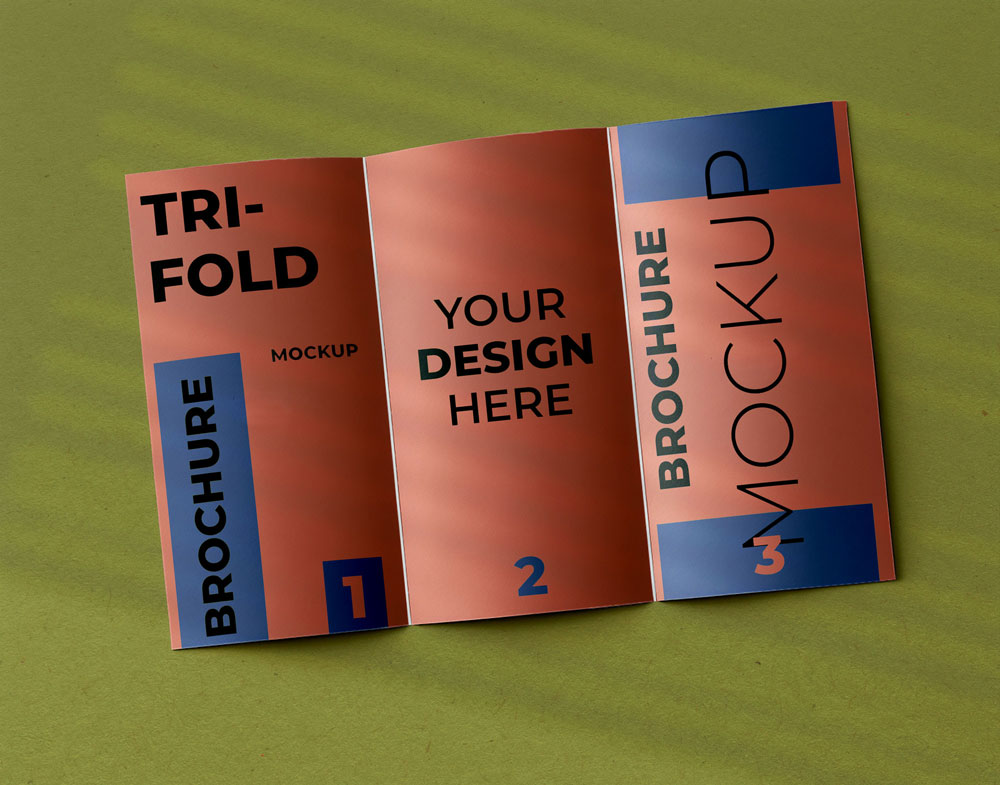 Free Branding TriFold Brochure Mockup PSD